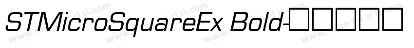 STMicroSquareEx Bold字体转换